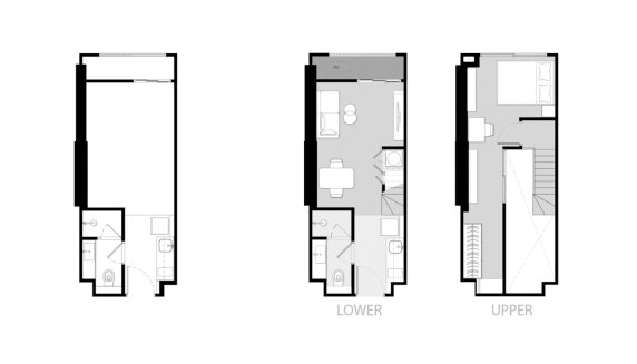 Apartment floor plan, 1 bedroom in Culture Chula No. 11008 (2D)