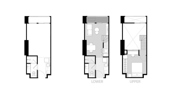 Apartment floor plan, 1 bedroom in Culture Chula No. 11007 (2D)